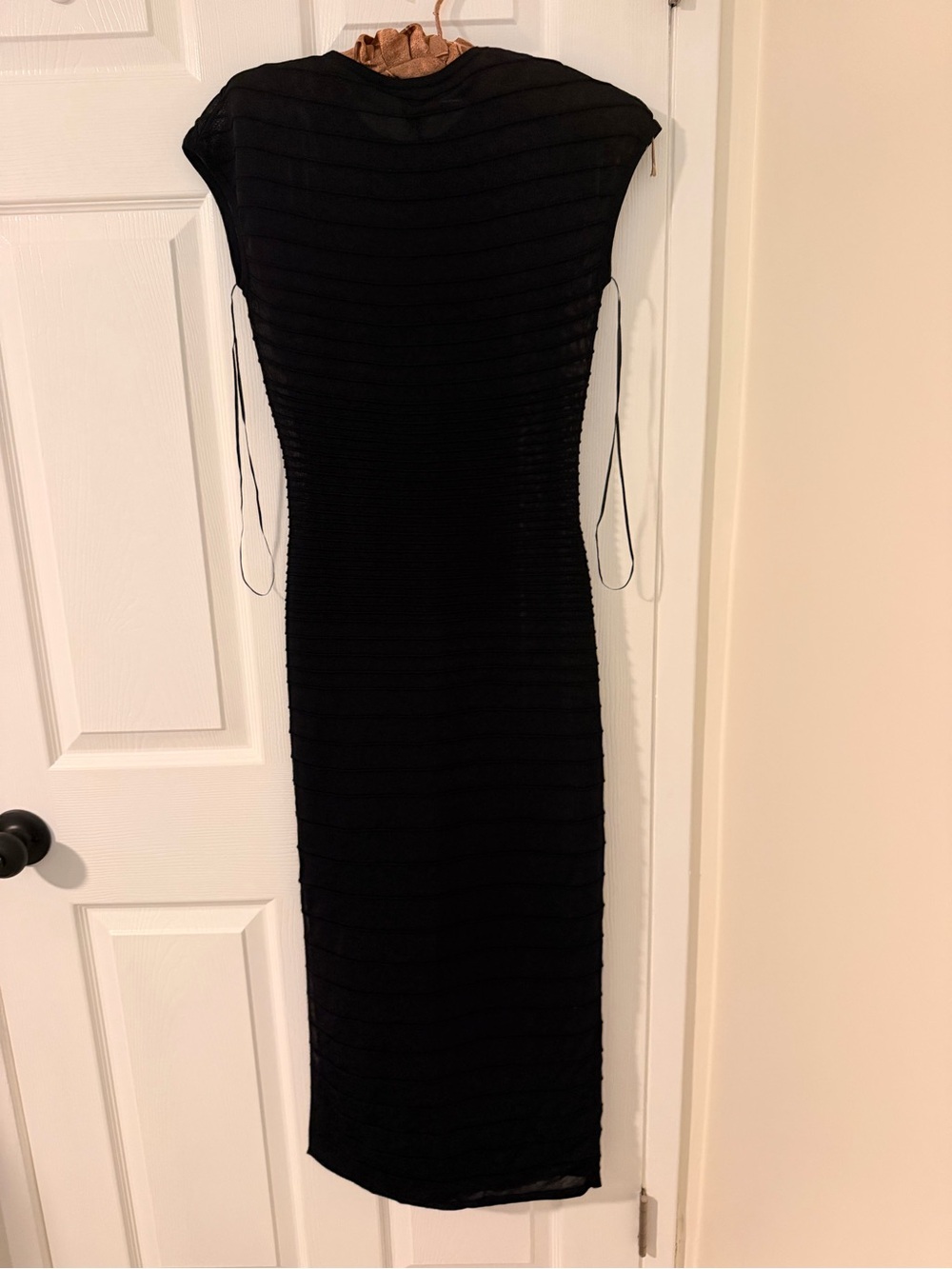 All Saints Black Mesh Cap-Sleeve Maxi - Picture 3 of 8